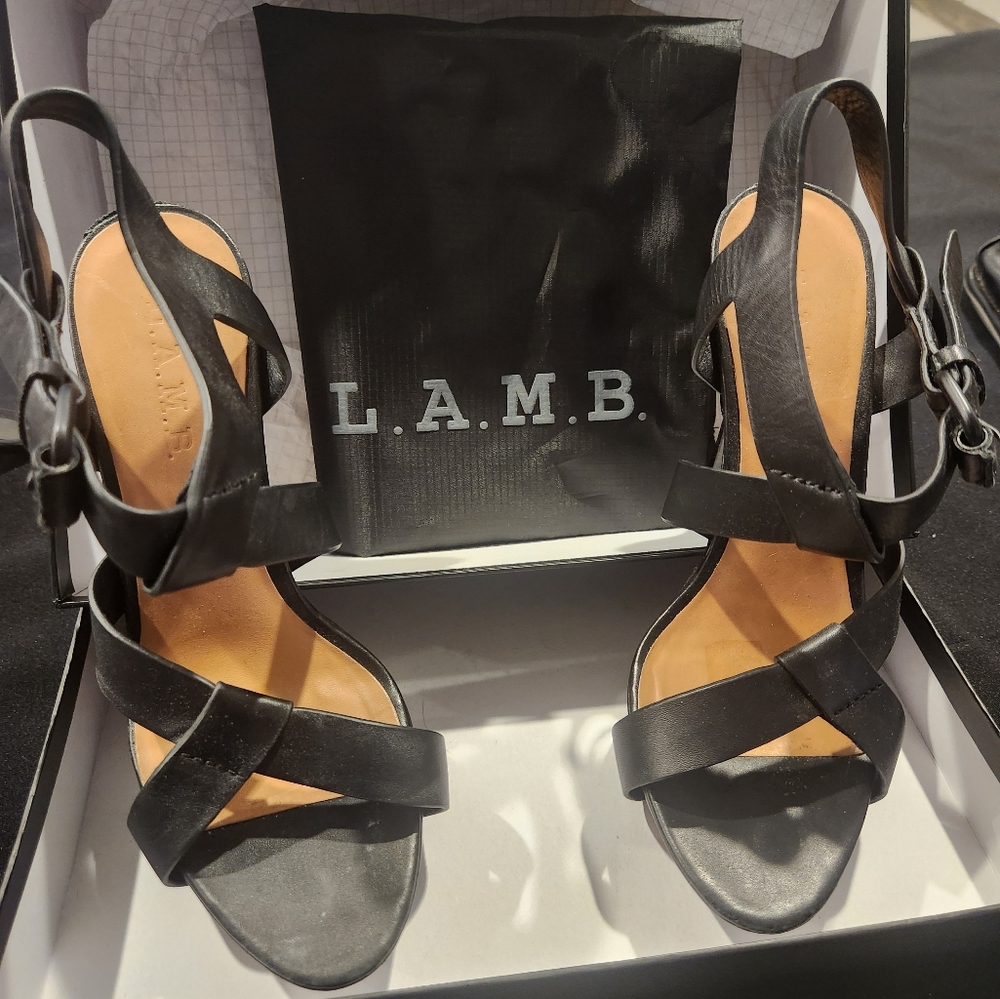L.A.M.B. Leather Heels